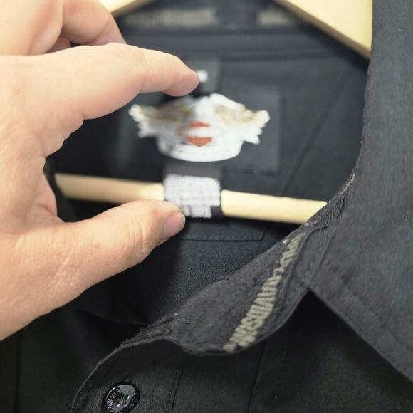 Vintage Harley Davidson Button Up Shirt Ride Free Embroidered Mens Size Xlarge - Picture 7 of 9